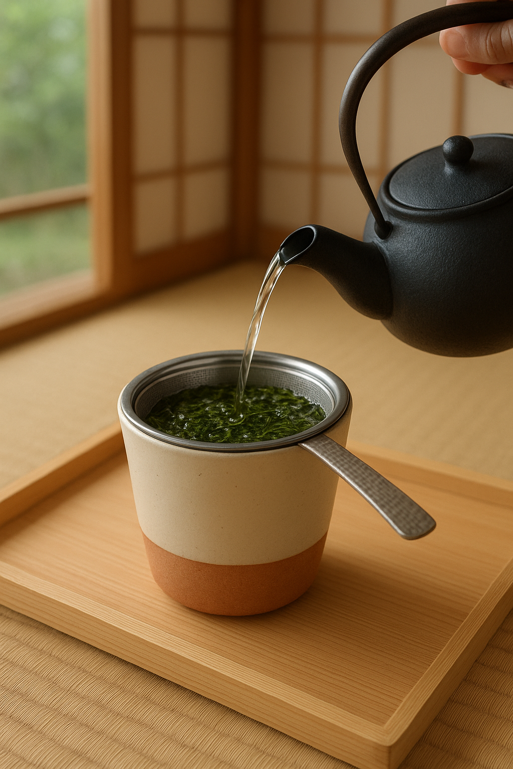 日本長見錘紋手柄濾茶器 日本製