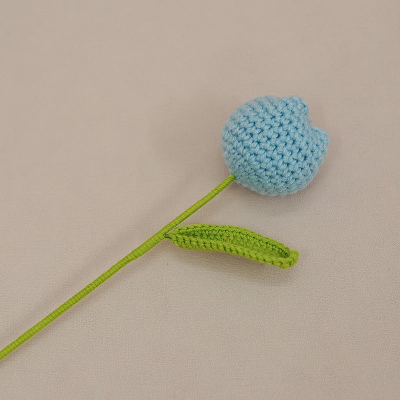 每週一花 | 週花提案 | INS風 純手工郁金香毛線編織仿真花｜胖嘟可愛造型｜生活風格 | 生日禮物 | 3支起售
