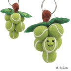 居家INS風｜可愛水果系列｜尼泊爾羊毛氈水果檸檬蘋果葡萄掛件｜書包背包小吊飾鑰匙圈