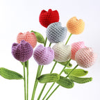 每週一花 | 週花提案 | INS風 純手工郁金香毛線編織仿真花｜胖嘟可愛造型｜生活風格 | 生日禮物 | 3支起售