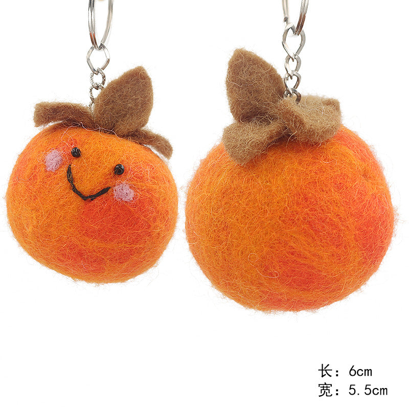 居家INS風｜可愛水果系列｜尼泊爾羊毛氈水果檸檬蘋果葡萄掛件｜書包背包小吊飾鑰匙圈