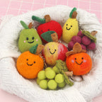 居家INS風｜可愛水果系列｜尼泊爾羊毛氈水果檸檬蘋果葡萄掛件｜書包背包小吊飾鑰匙圈