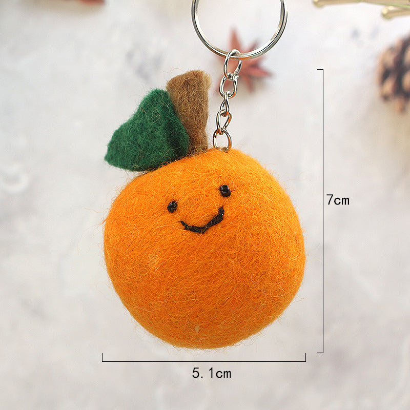 居家INS風｜可愛水果系列｜尼泊爾羊毛氈水果檸檬蘋果葡萄掛件｜書包背包小吊飾鑰匙圈