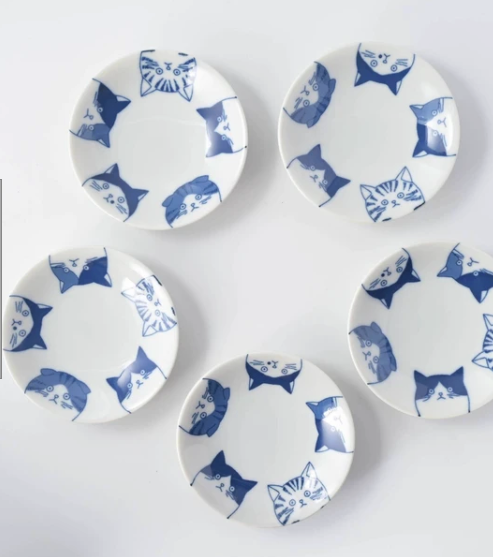 美濃燒 小餐盤 含禮盒/禮盒裝 禮品套裝 SHICHITA 日式餐具 貓 10cm 日本製造