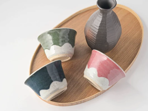 美濃燒 富士山 日式茶杯 8cm 日本製造