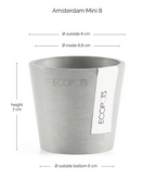 Ecopots 比利時環保樹脂進口花盆 Amsterdam mini 阿姆斯特丹迷你系列 手工磨面紋理