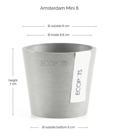 Ecopots 比利時環保樹脂進口花盆 Amsterdam mini 阿姆斯特丹迷你系列 手工磨面紋理