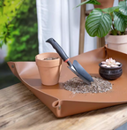 便攜卷式園藝皮革換土地墊 當個城市園藝家 卡其色