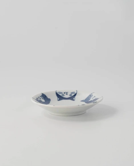 美濃燒 小餐盤 含禮盒/禮盒裝 禮品套裝 SHICHITA 日式餐具 貓 10cm 日本製造