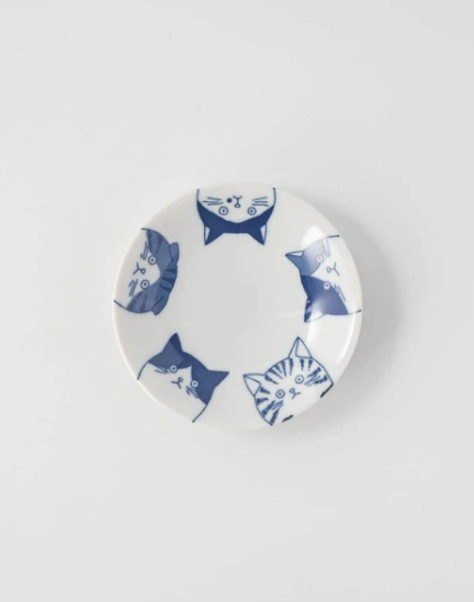 美濃燒 小餐盤 含禮盒/禮盒裝 禮品套裝 SHICHITA 日式餐具 貓 10cm 日本製造